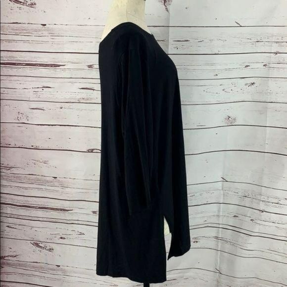 Jones and‎ Co. Woman's Black Asymmetrical Tunic Top Blouse Business 2X - Picture 3 of 11